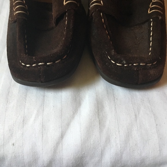 Michael Kors Classic Dark Brown Suede Wedge Heels - Picture 3 of 9